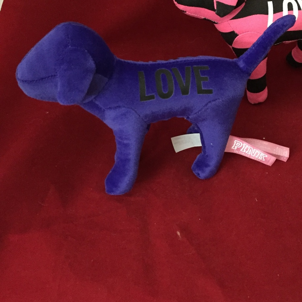 Victoria Secret “Pink” Plush Blue Dog-Velvet feel